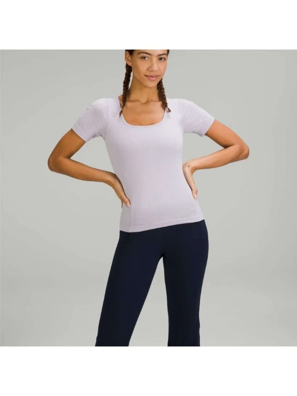 Lululemon Ebb to Street Short Sleeve Shirt Faint Lavender